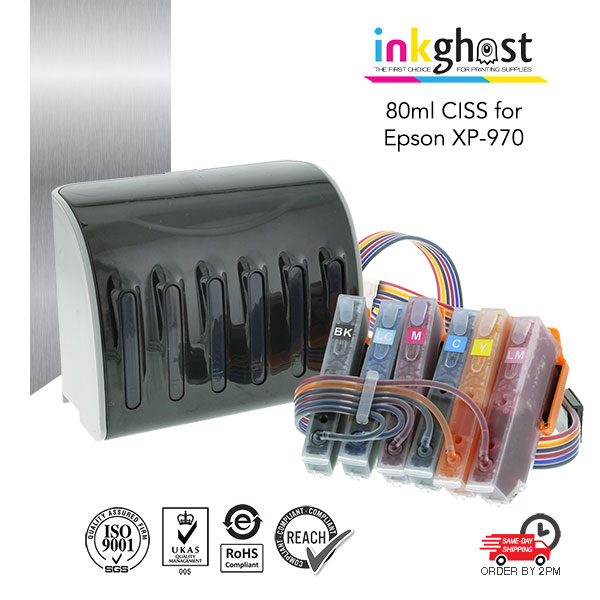 Inkghost CISS compatible with Epson XP970 Printer 277 277XL ink